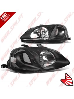 Faróis Look JDM Black - Honda Civic Facelift (1999-2001)
