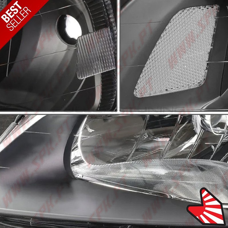Faróis Look JDM Black - Honda Civic Facelift (1999-2001) Faróis Look JDM Black - Honda Civic Facelift (1999-2001)