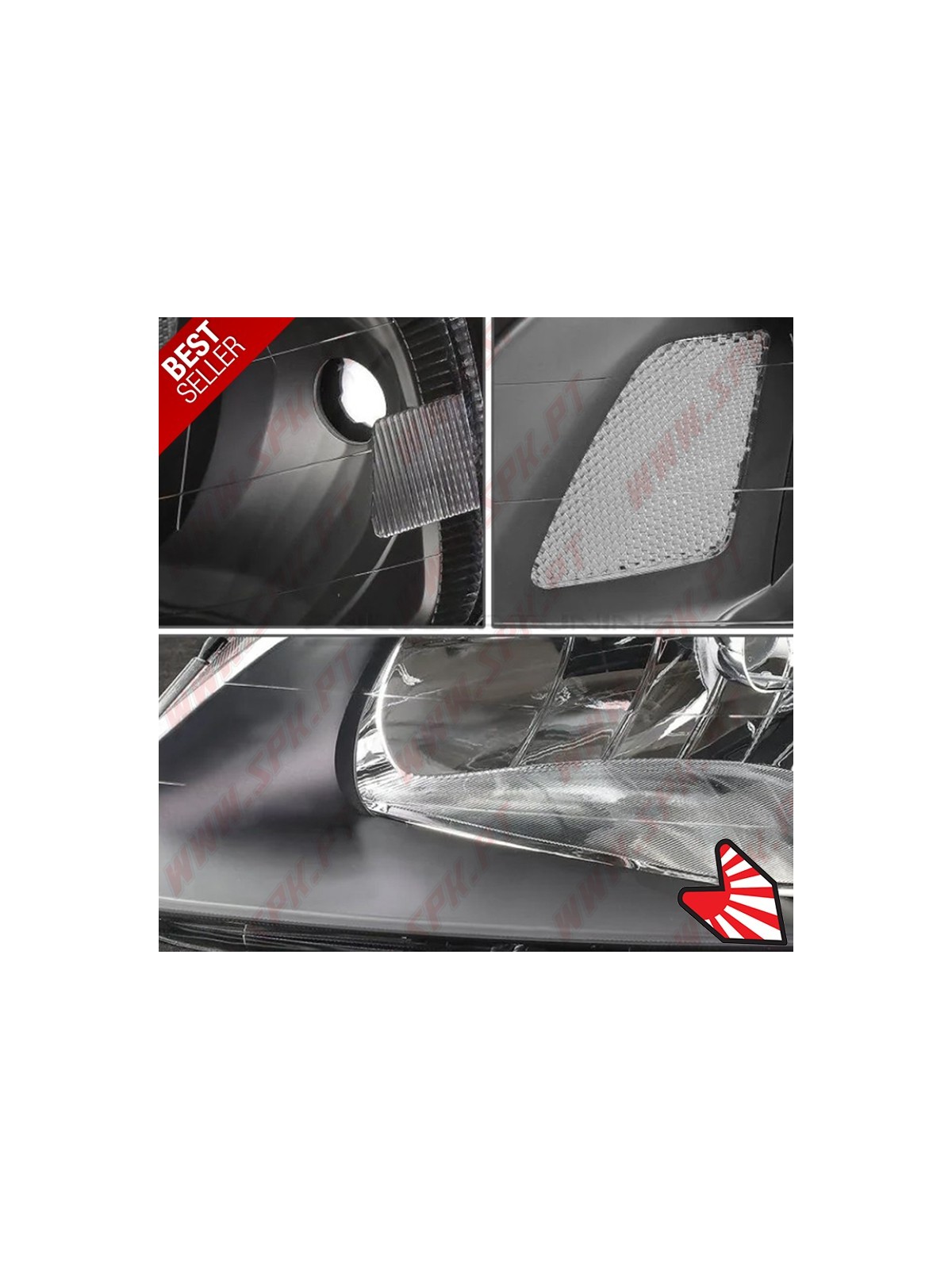 Faróis Look JDM Black - Honda Civic Facelift (1999-2001) Faróis Look JDM Black - Honda Civic Facelift (1999-2001)