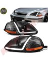 Faróis LED JDM Black+Amber  - Honda Civic Pré-Facelift (1996-1998) Faróis LED JDM Black+Amber  - Honda Civic Pré-Facelift (1996-1998)