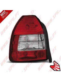 Farolins Cristal Red+Clear - Honda Civic Hatchback (1995-2001)