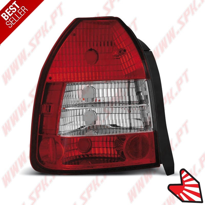 Farolins Cristal Red+Clear - Honda Civic Hatchback (1995-2001) Farolins Cristal Red+Clear - Honda Civic Hatchback (1995-2001)