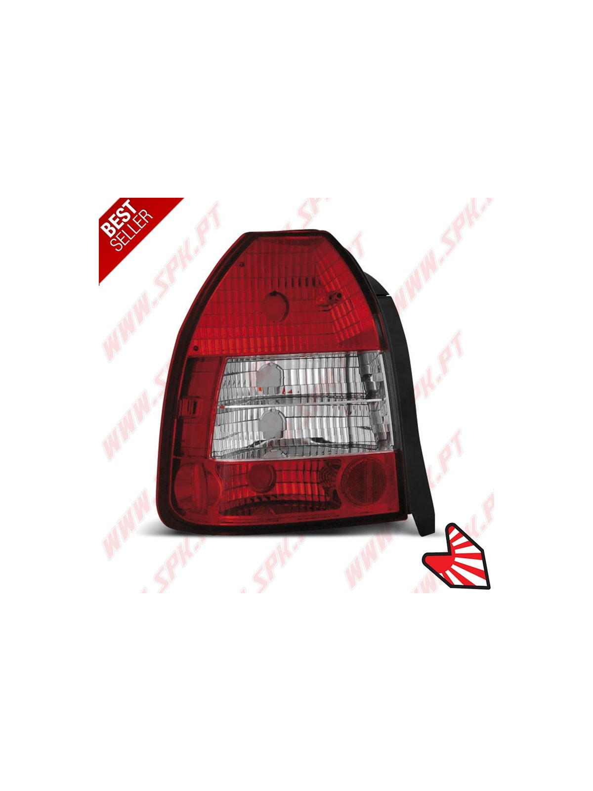 Farolins Cristal Red+Clear - Honda Civic Hatchback (1995-2001) Farolins Cristal Red+Clear - Honda Civic Hatchback (1995-2001)
