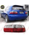 Farolins Cristal Red+Clear - Honda Civic Hatchback (1991-1995)