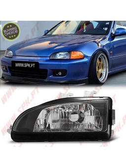 Faróis Look JDM Black - Honda Civic (1991-1995)