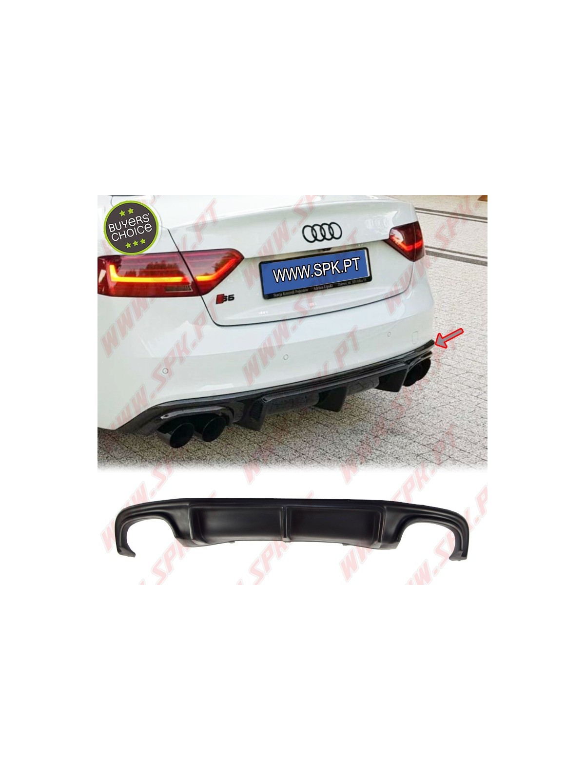 Difusor Traseiro - Audi A5 8T (2012-2016) Difusor Traseiro - Audi A5 8T (2012-2016)