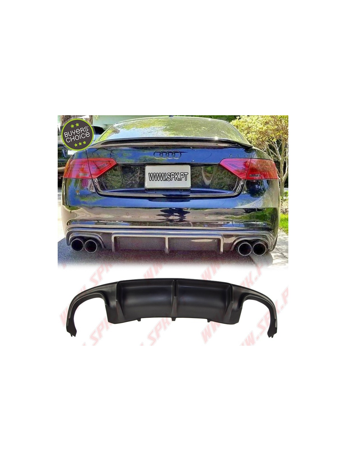 Difusor Traseiro - Audi A5 8T (2012-2016) Difusor Traseiro - Audi A5 8T (2012-2016)