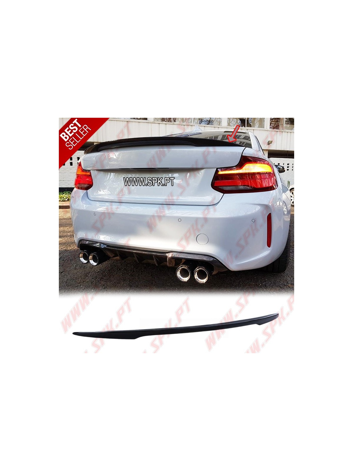 Aileron Traseiro Look M-Perf - BMW F22 / F23 / F87 M2 (2014-2020) Aileron Traseiro Look M-Perf - BMW F22 / F23 / F87 M2 (2014-2020)