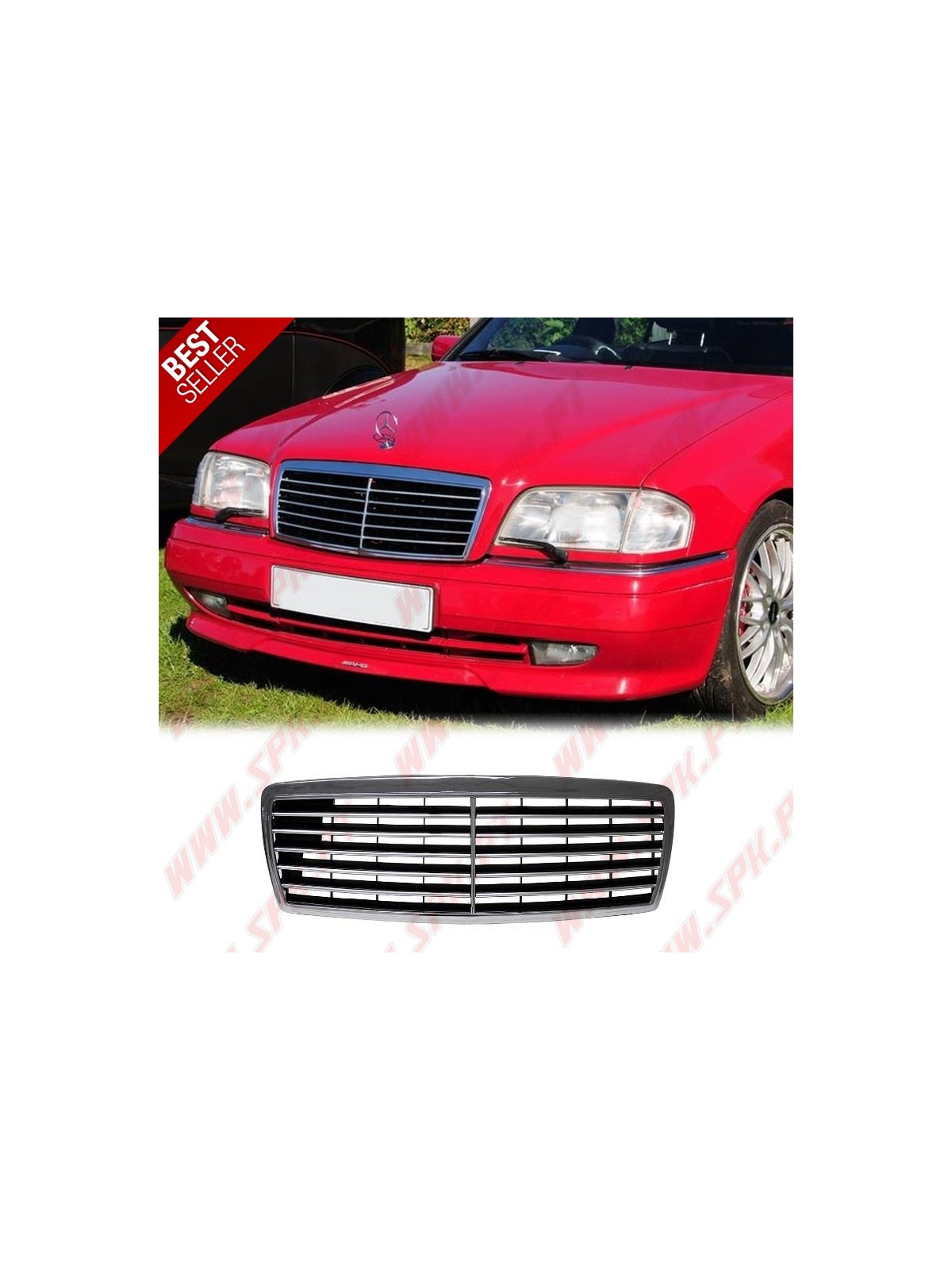 Grelha Frontal Look C43 AMG - Mercedes W202 (1993-2000) Grelha Frontal Look C43 AMG - Mercedes W202 (1993-2000)