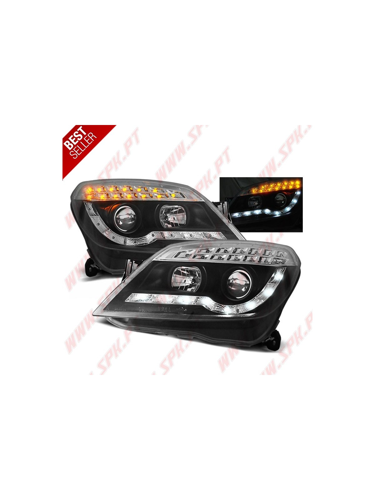 Faróis Daylight LED / Black - Opel Astra H (2004-2010) Faróis Daylight LED / Black - Opel Astra H (2004-2010)