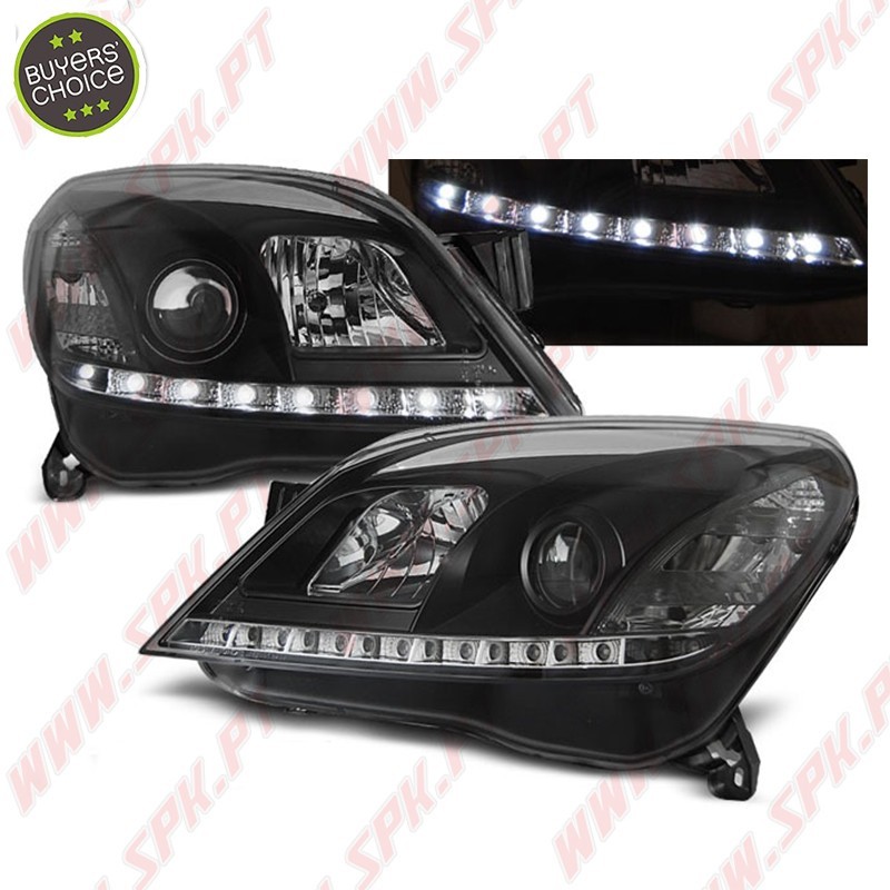 Faróis Daylight LED / Black - Opel Astra H (2004-2010) Faróis Daylight LED / Black - Opel Astra H (2004-2010)