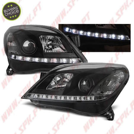 Faróis Daylight LED / Black - Opel Astra H (2004-2010)