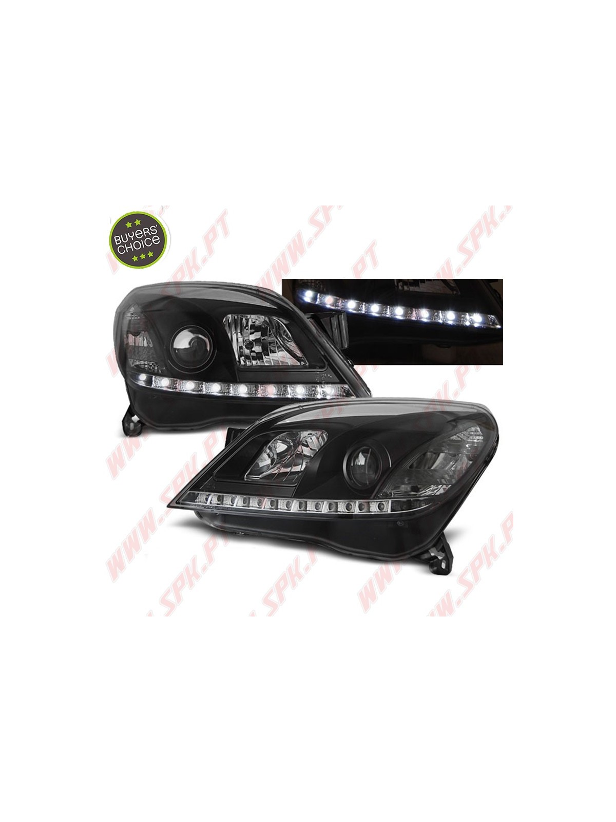 Faróis Daylight LED / Black - Opel Astra H (2004-2010) Faróis Daylight LED / Black - Opel Astra H (2004-2010)