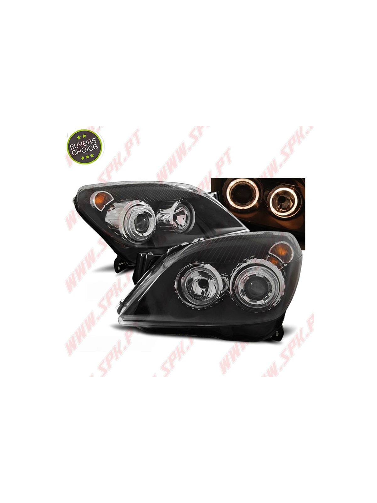 Faróis Angel Eyes / Black - Opel Astra H (2004-2010) Faróis Angel Eyes / Black - Opel Astra H (2004-2010)