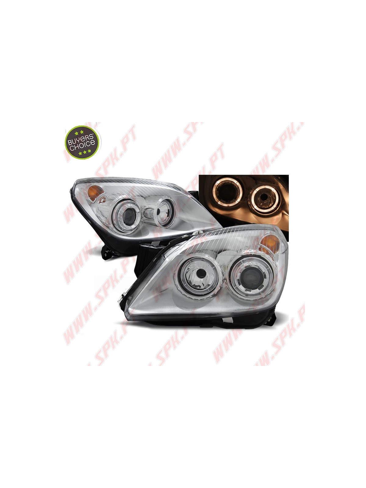 Faróis Angel Eyes / Chrome - Opel Astra H (2004-2010) Faróis Angel Eyes / Chrome - Opel Astra H (2004-2010)