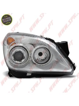 Faróis Angel Eyes / Chrome - Opel Astra H (2004-2010)