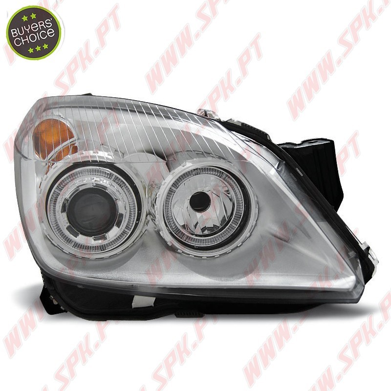Faróis Angel Eyes / Chrome - Opel Astra H (2004-2010) Faróis Angel Eyes / Chrome - Opel Astra H (2004-2010)