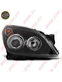 Faróis Angel Eyes / Black - Opel Astra H (2004-2010)