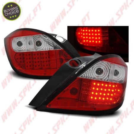 Farolins LED Red+Clear - Opel Astra H 5 Portas (2004-2009)