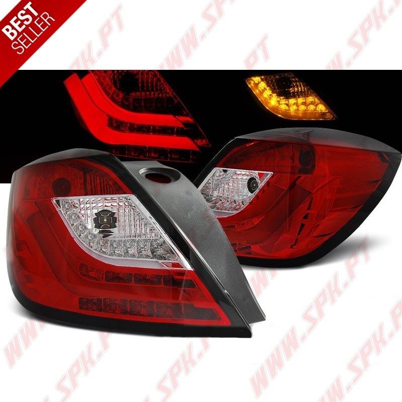 Farolins LED-BAR Red+Clear - Opel Astra H 3 Portas (2004-2009)
