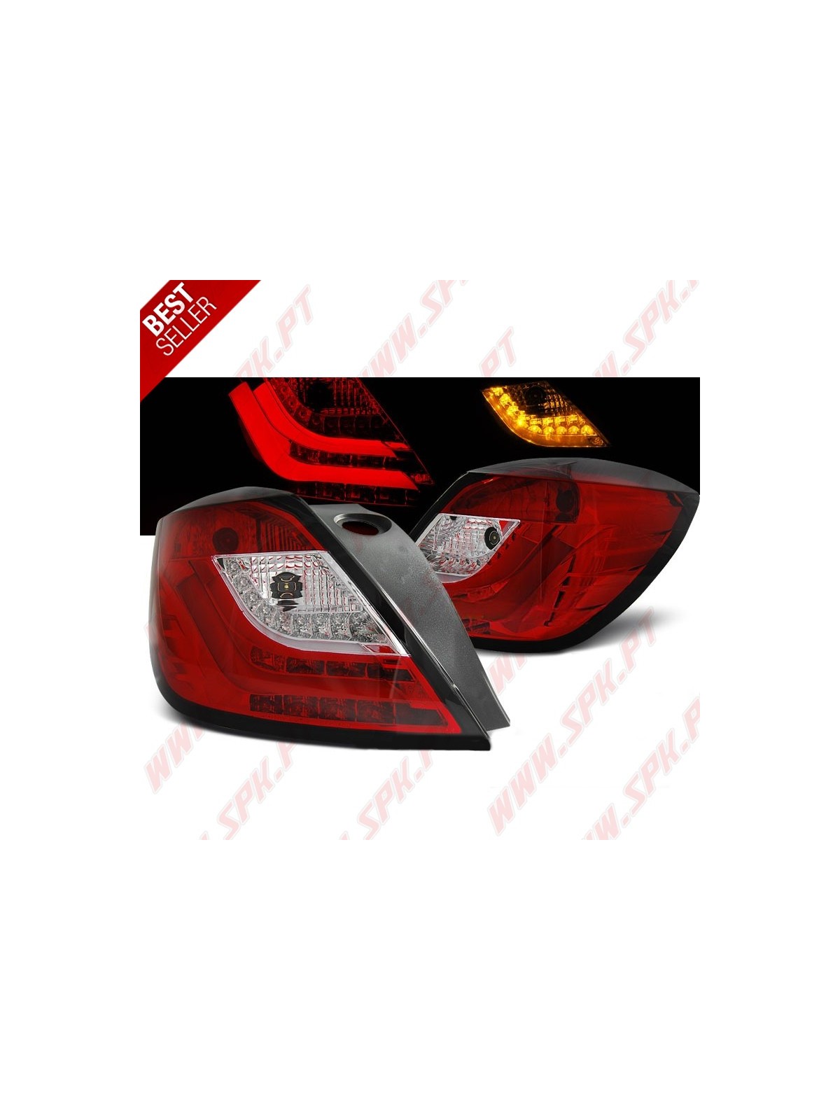 Farolins LED-BAR Red+Clear - Opel Astra H 3 Portas (2004-2009)