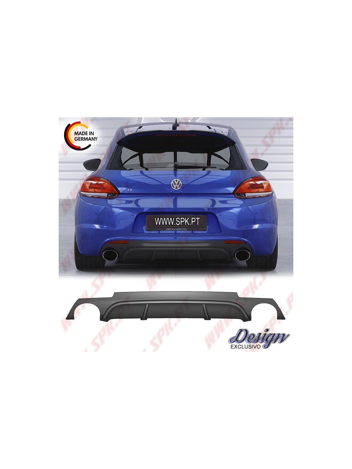 Difusor Traseiro - VW Scirocco R (2010-2012)
