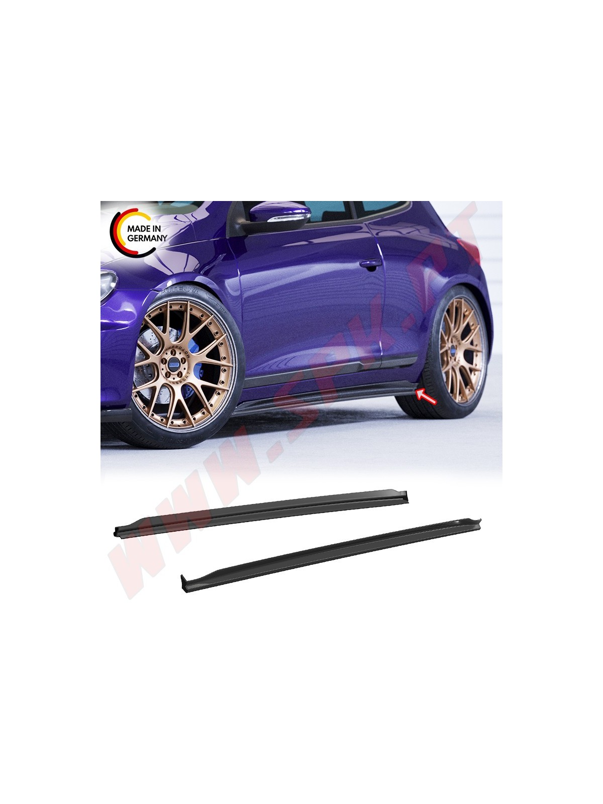 Extensão de Embaladeiras - VW Scirocco (2008-2017)