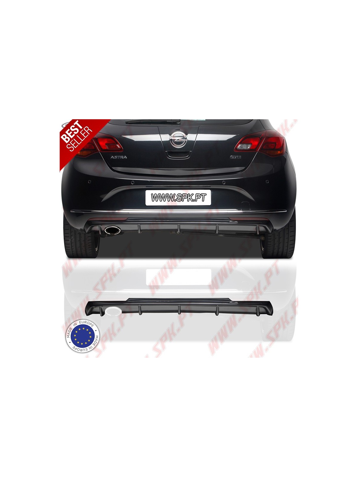 Difusor Traseiro - Opel Astra J 5 Portas (2009-2015) Difusor Traseiro - Opel Astra J 5 Portas (2009-2015)