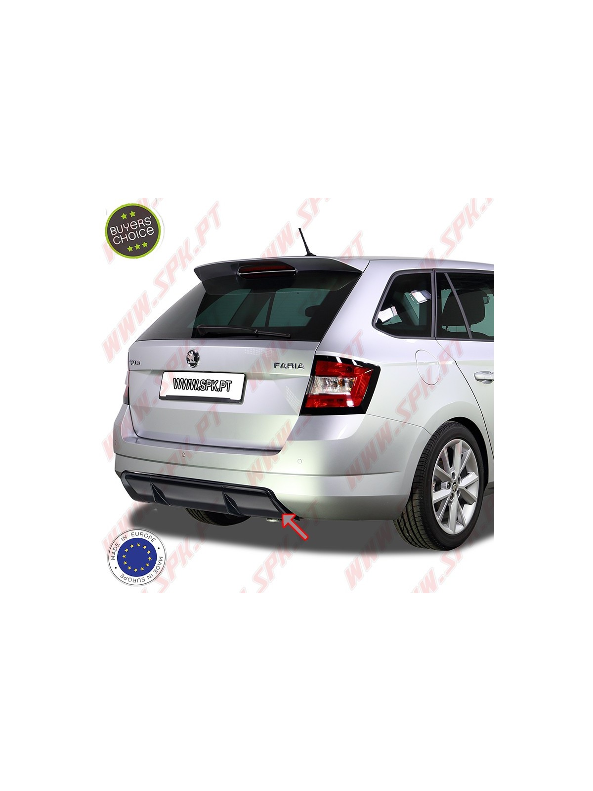 Difusor Traseiro - Skoda Fabia 3 Combi - 5J / NJ (2014-2019) Difusor Traseiro - Skoda Fabia 3 Combi - 5J / NJ (2014-2019)