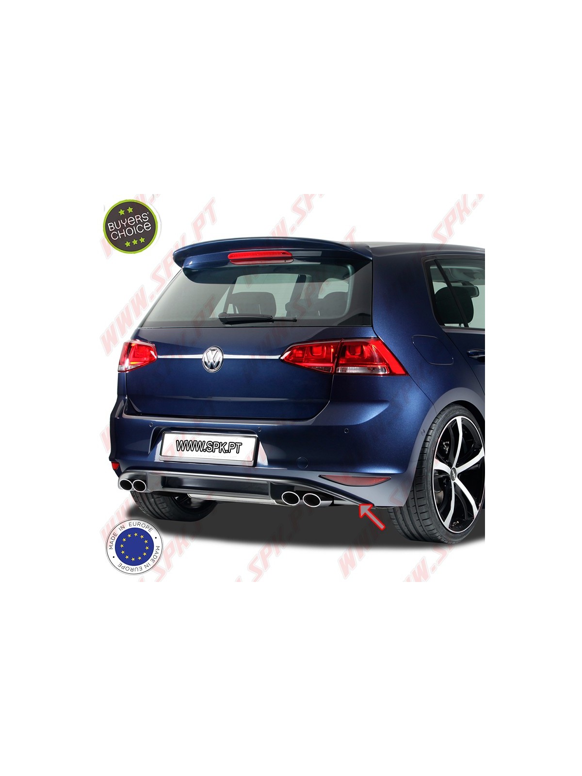 Difusor Traseiro - VW Golf 7 Standard (2012-2017) Difusor Traseiro - VW Golf 7 Standard (2012-2017)