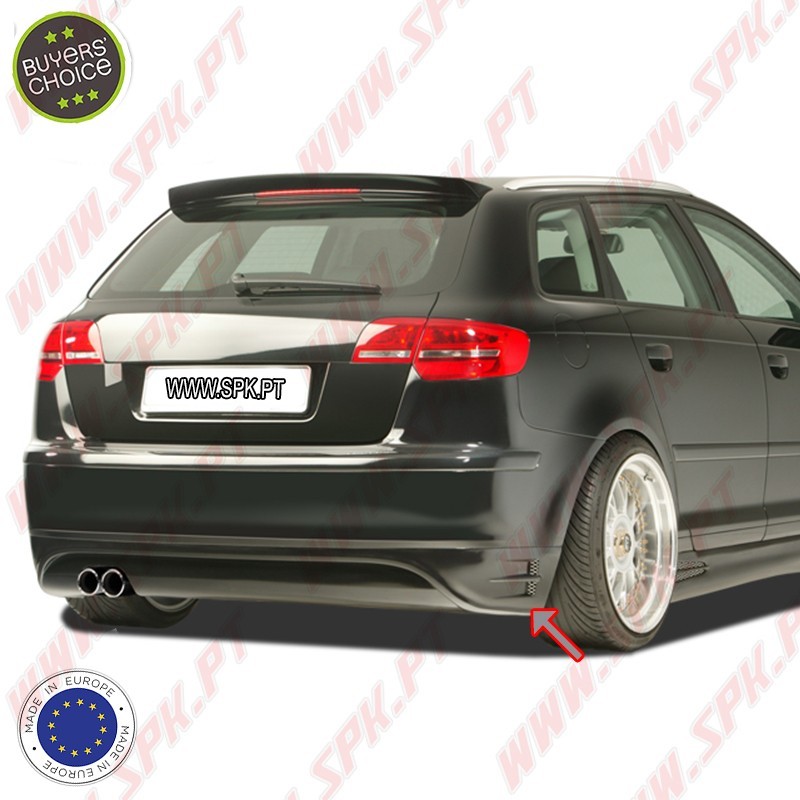 Difusor Traseiro - Audi A3 8P Sportback (2003-2008) Difusor Traseiro - Audi A3 8P Sportback (2003-2008)