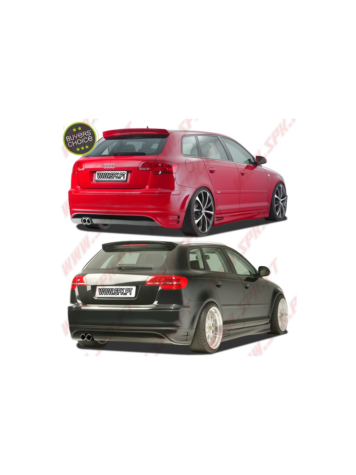 Difusor Traseiro - Audi A3 8P Sportback (2003-2008) Difusor Traseiro - Audi A3 8P Sportback (2003-2008)