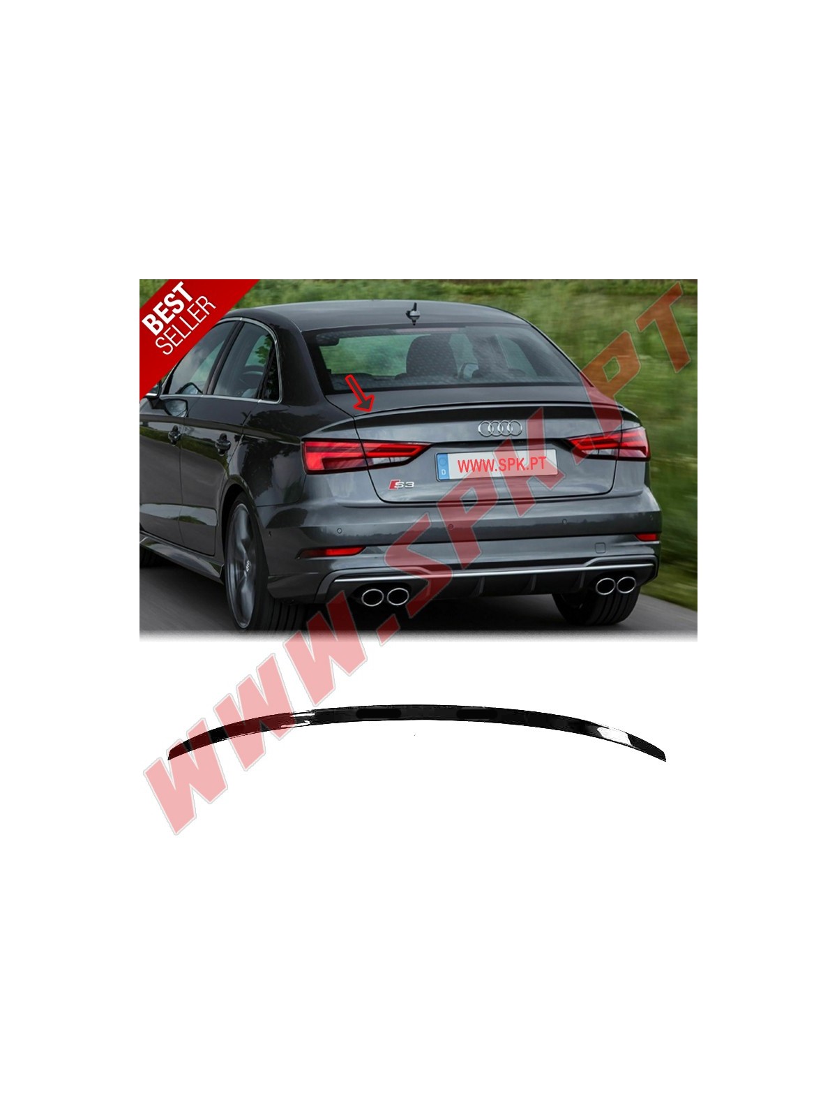 Aileron Look S3 Audi A3 8V Sedan (2012-2020) Aileron Look S3 Audi A3 8V Sedan (2012-2020)
