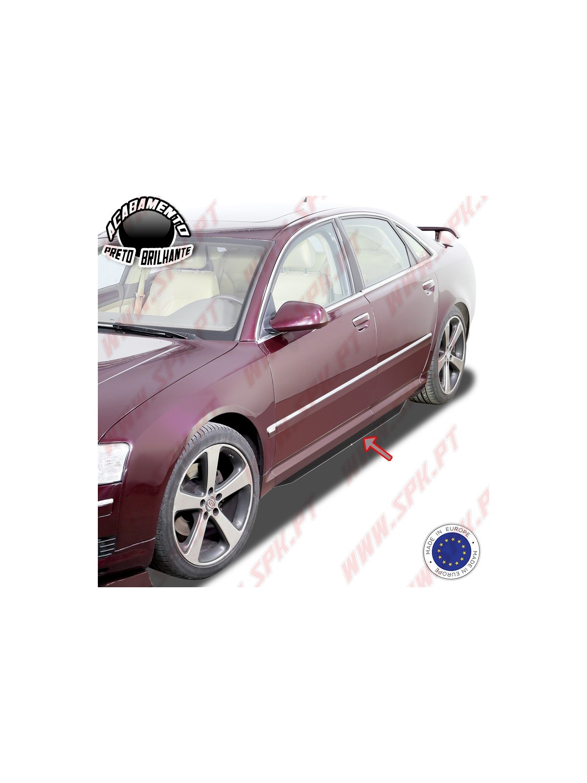 Extensão de Embaladeiras Slim - Audi A8 D3 (2003-2009) Extensão de Embaladeiras Slim - Audi A8 D3 (2003-2009)