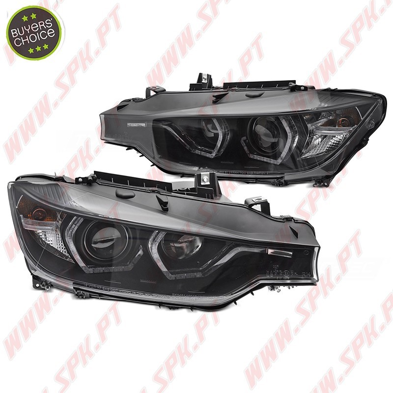 Faróis Angel Eyes 3D Yellow / Black - BMW F30 / F31 (2011-2015) Faróis Angel Eyes 3D Yellow / Black - BMW F30 / F31 (2011-2015)