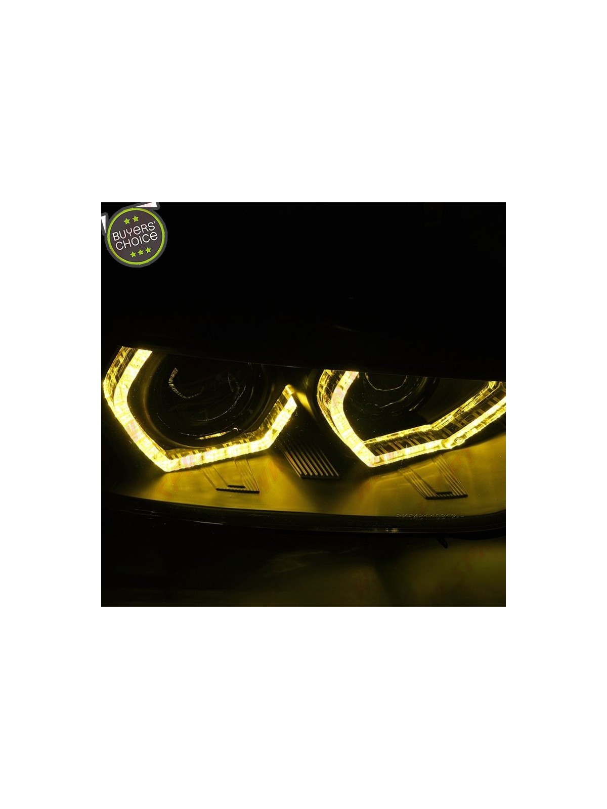 Faróis Angel Eyes 3D Yellow / Black - BMW F30 / F31 (2011-2015) Faróis Angel Eyes 3D Yellow / Black - BMW F30 / F31 (2011-2015)