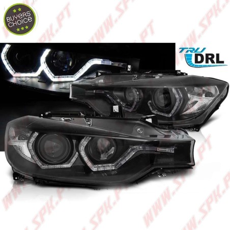 Faróis Angel Eyes 3D / Black - BMW F30 / F31 (2011-2015)