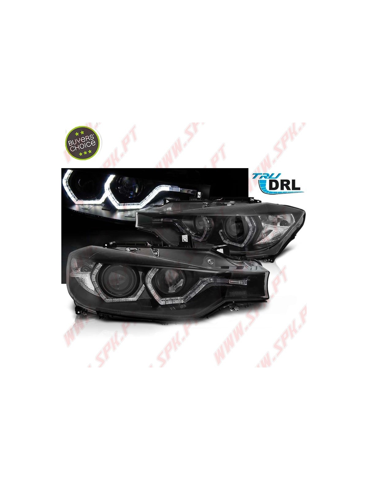 Faróis Angel Eyes 3D / Black - BMW F30 / F31 (2011-2015) Faróis Angel Eyes 3D / Black - BMW F30 / F31 (2011-2015)