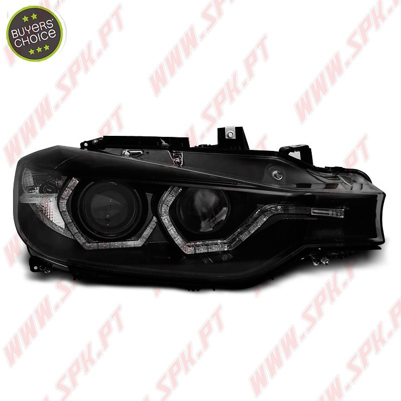 Faróis Angel Eyes 3D / Black - BMW F30 / F31 (2011-2015) Faróis Angel Eyes 3D / Black - BMW F30 / F31 (2011-2015)