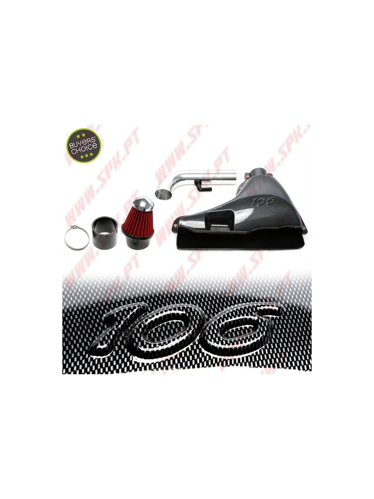 Kit Admissão Directa Peugeot 106 - Look Carbon Kit Admissão Directa Peugeot 106 - Look Carbon