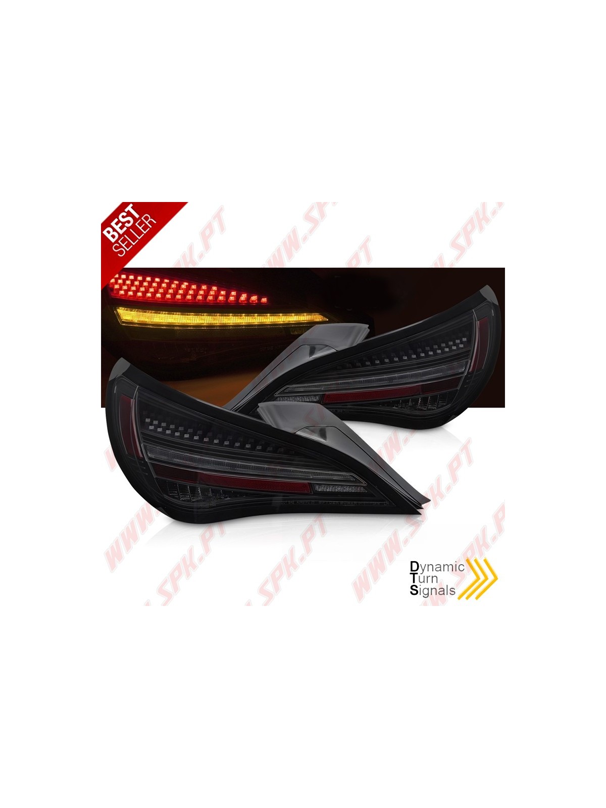 Farolins LED Dynamic Smoke Black - Mercedes CLA C117 (2013-2019)