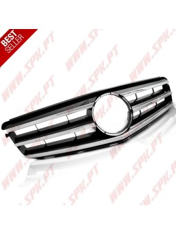 Grelha Frontal Black+Chrome - Mercedes W204 (2007-2014)