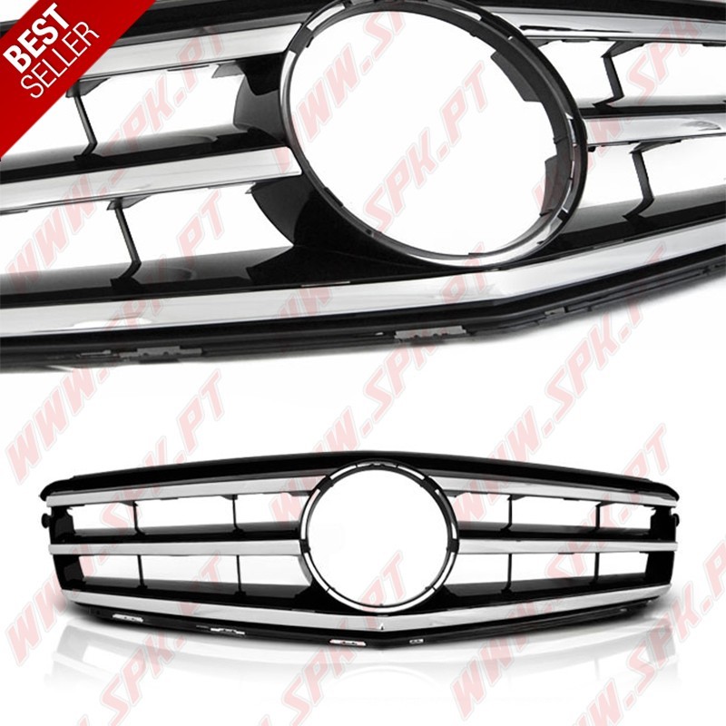 Grelha Frontal Black+Chrome - Mercedes W204 (2007-2014) Grelha Frontal Black+Chrome - Mercedes W204 (2007-2014)