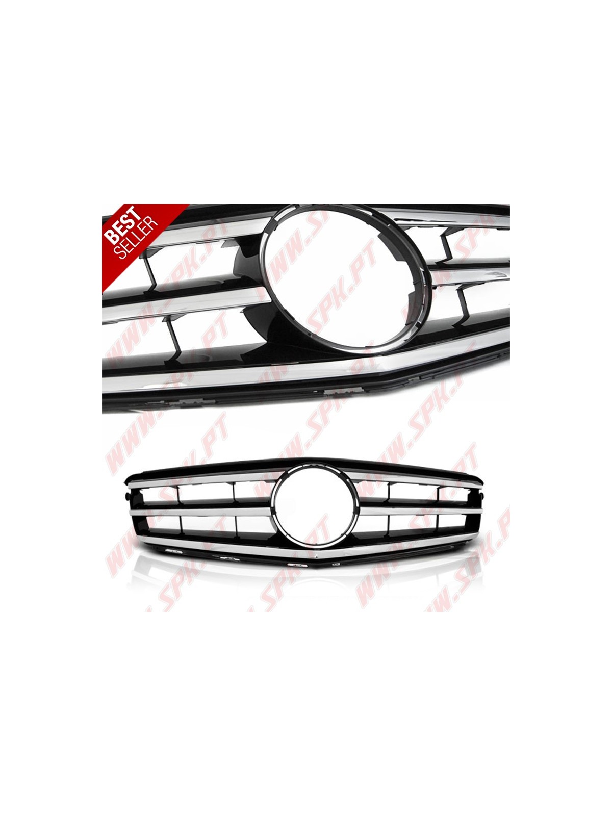 Grelha Frontal Black+Chrome - Mercedes W204 (2007-2014) Grelha Frontal Black+Chrome - Mercedes W204 (2007-2014)