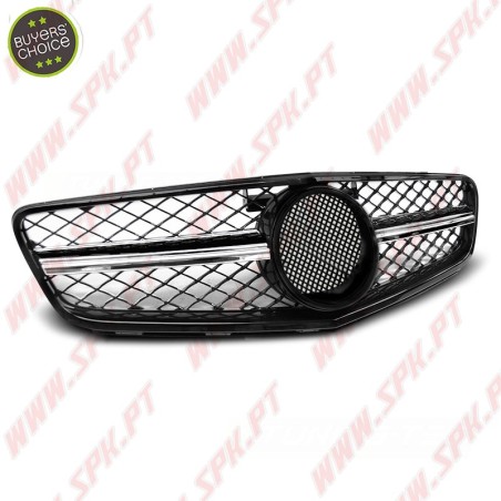 Grelha Frontal V.2 Black+Chrome - Mercedes W204 (2007-2014)
