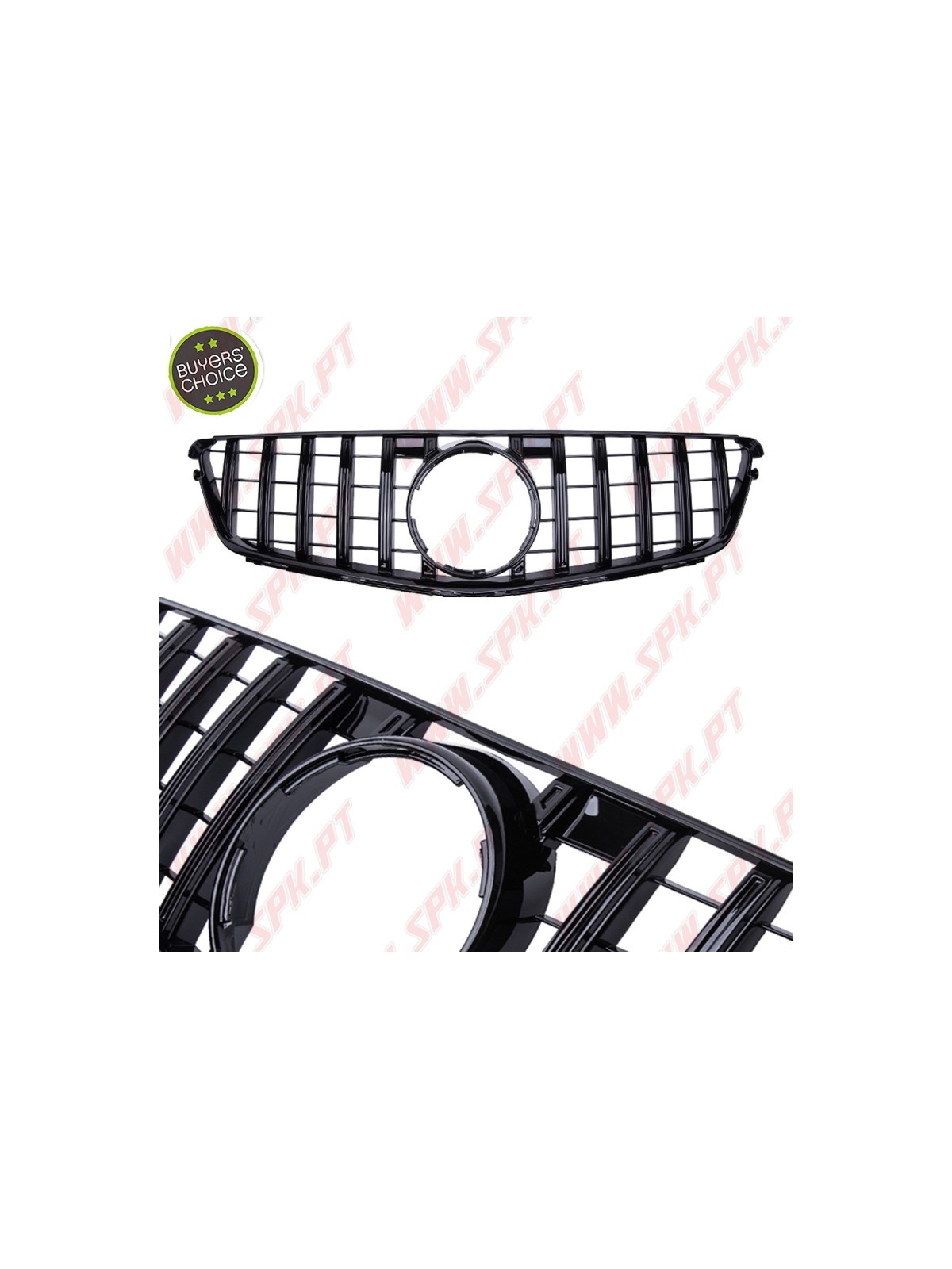 Grelha Frontal Look GTR Black Gloss - Mercedes W204 (2007-2014) Grelha Frontal Look GTR Black Gloss - Mercedes W204 (2007-2014)