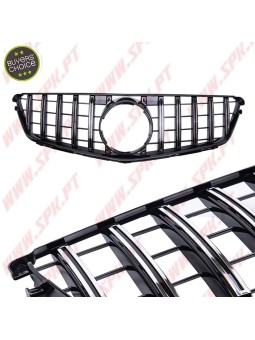 Grelha Frontal Look GTR Black+Chrome - Mercedes W204 (2007-2014)