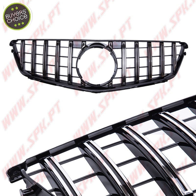 Grelha Frontal Look GTR Black+Chrome - Mercedes W204 (2007-2014) Grelha Frontal Look GTR Black+Chrome - Mercedes W204 (2007-2014)