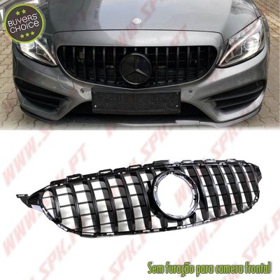 Grelha Frontal Look GTR Black Gloss - Mercedes W205 Facelift (2018-2021)