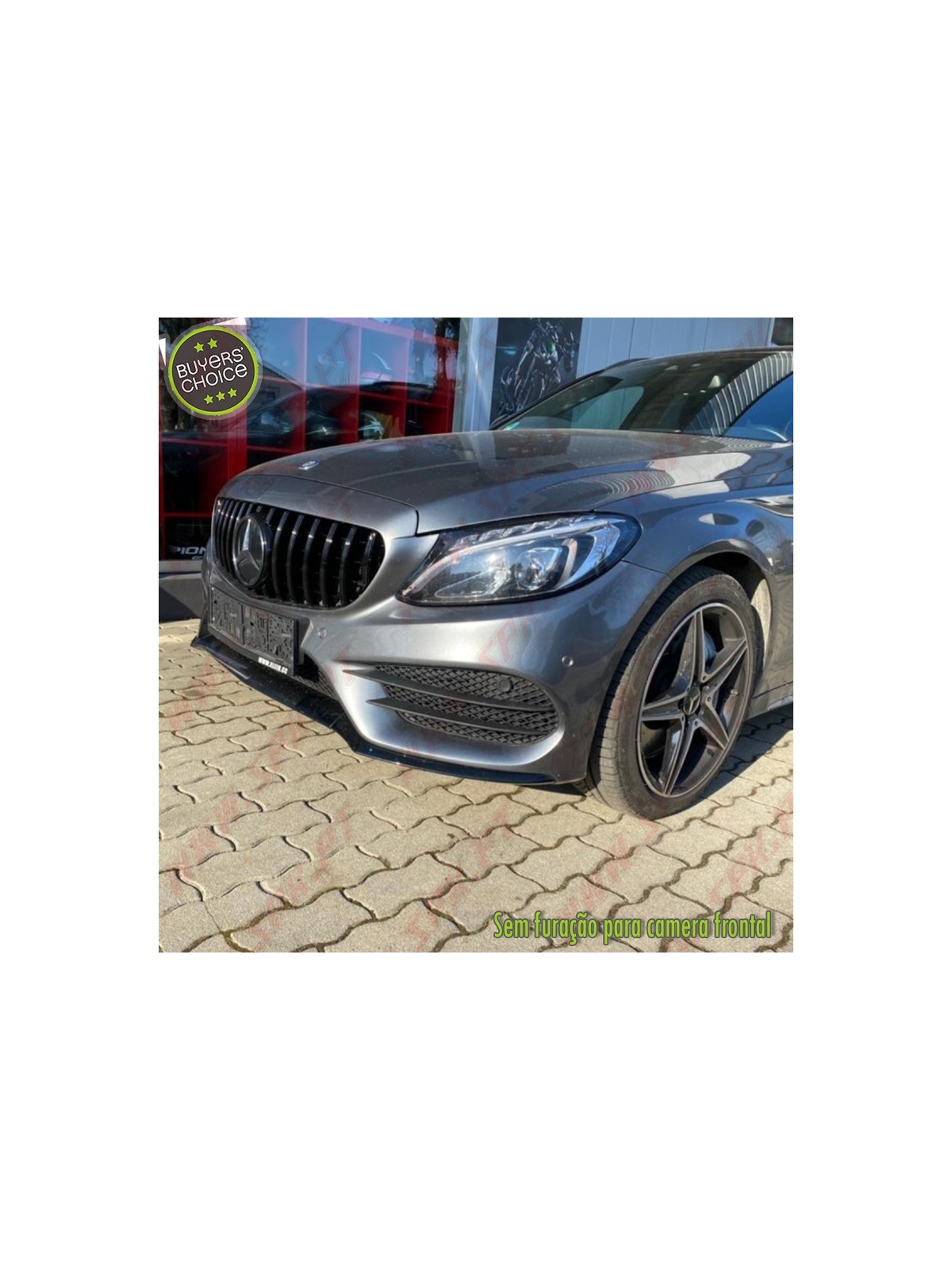 Grelha Frontal Look GTR Black Gloss - Mercedes W205 Facelift (2018-2021)